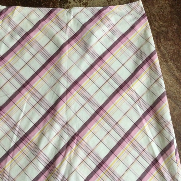 Vintage American Eagle Plaid A-Line Skirt Cotton Pink - Sz 2 - Picture 4 of 12